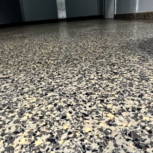 High-quality epoxy floor coating in residential space by CreteKote Supply Co.